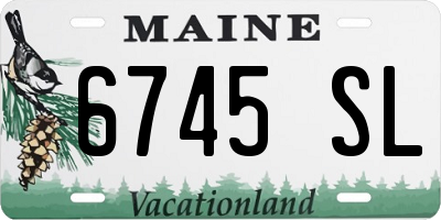 ME license plate 6745SL