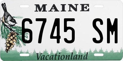ME license plate 6745SM