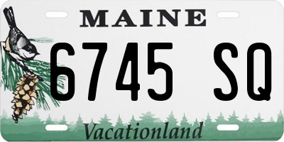 ME license plate 6745SQ