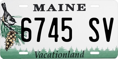 ME license plate 6745SV