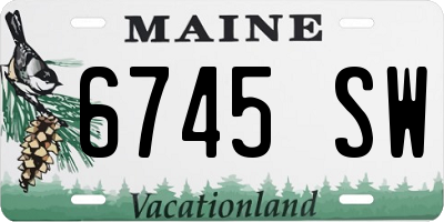 ME license plate 6745SW