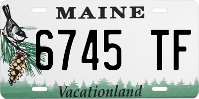 ME license plate 6745TF