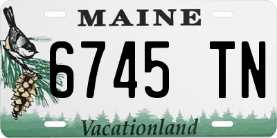 ME license plate 6745TN