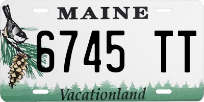 ME license plate 6745TT