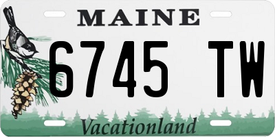 ME license plate 6745TW