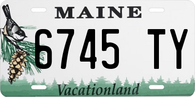 ME license plate 6745TY