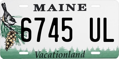 ME license plate 6745UL