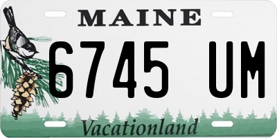 ME license plate 6745UM