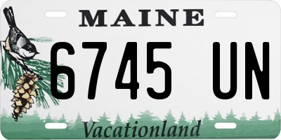 ME license plate 6745UN