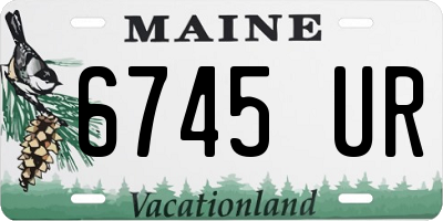 ME license plate 6745UR