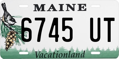 ME license plate 6745UT