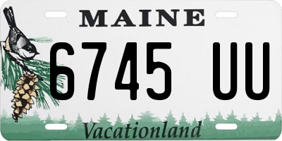 ME license plate 6745UU