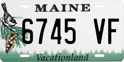 ME license plate 6745VF