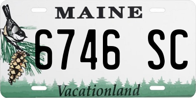 ME license plate 6746SC