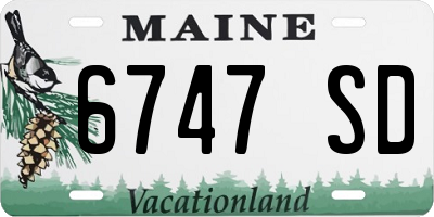 ME license plate 6747SD