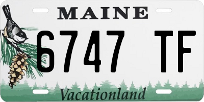 ME license plate 6747TF