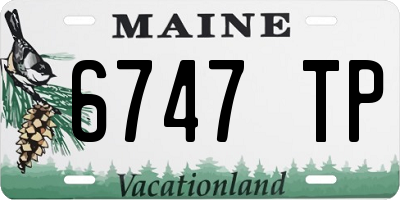 ME license plate 6747TP