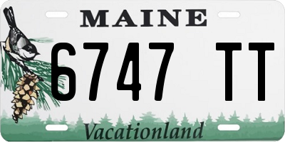 ME license plate 6747TT