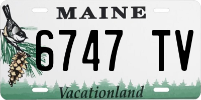 ME license plate 6747TV