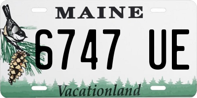 ME license plate 6747UE