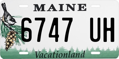 ME license plate 6747UH