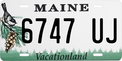 ME license plate 6747UJ