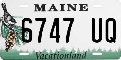 ME license plate 6747UQ