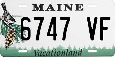 ME license plate 6747VF