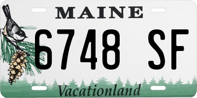 ME license plate 6748SF