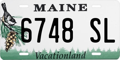 ME license plate 6748SL