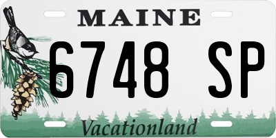 ME license plate 6748SP