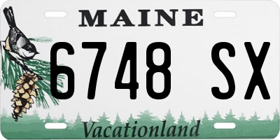 ME license plate 6748SX