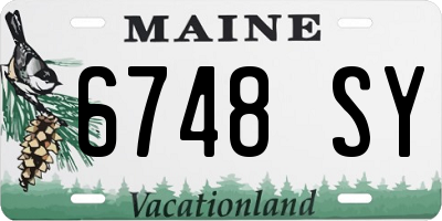 ME license plate 6748SY