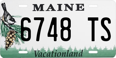 ME license plate 6748TS