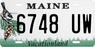 ME license plate 6748UW