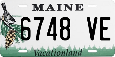 ME license plate 6748VE