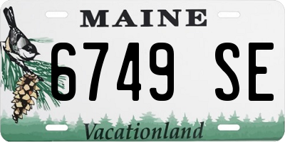 ME license plate 6749SE