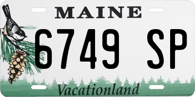 ME license plate 6749SP