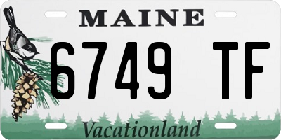 ME license plate 6749TF