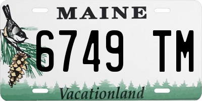 ME license plate 6749TM