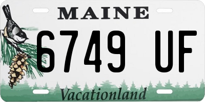 ME license plate 6749UF