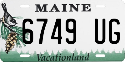 ME license plate 6749UG