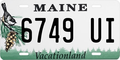 ME license plate 6749UI