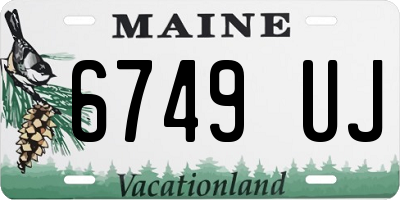 ME license plate 6749UJ