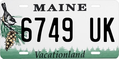 ME license plate 6749UK