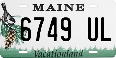 ME license plate 6749UL
