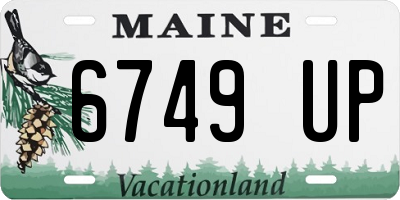 ME license plate 6749UP