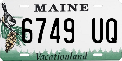 ME license plate 6749UQ