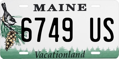 ME license plate 6749US