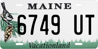 ME license plate 6749UT